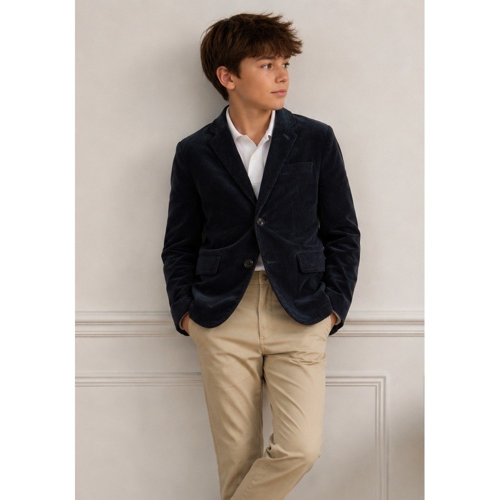 Crewcuts Ludlow Boys Corduroy Blazer Jacket Size 12 Gray Casual Classic
